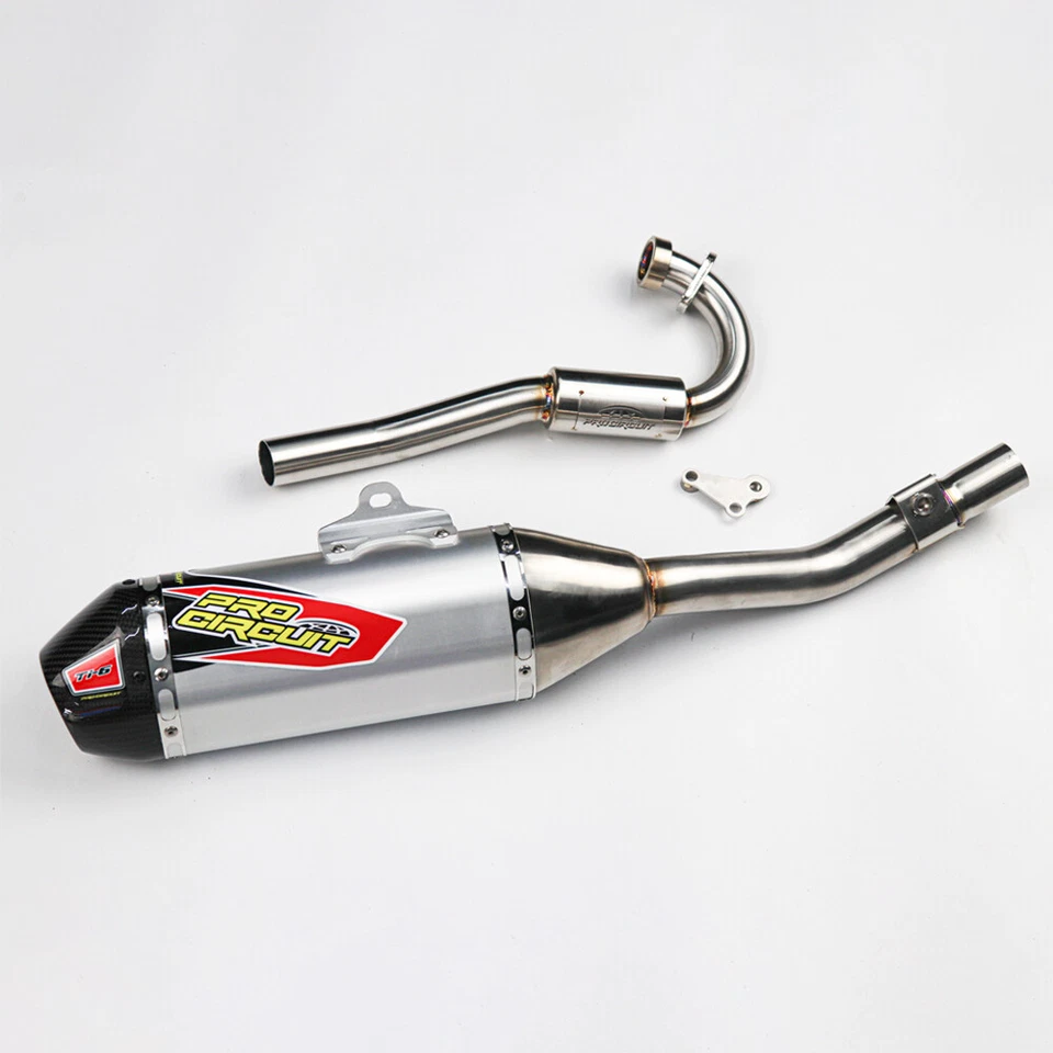 Full System Racing Exhaust Pipe Kit Silver Carbon For KAWASAKI KLX140 KLX140L Foto 4 de 4