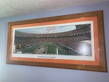 FRAMED AUTOGRAPH PEYTON MANNING “IT’S FOOTBALL TIME IN TENNESSEE” W/ PHOTO 1/1
