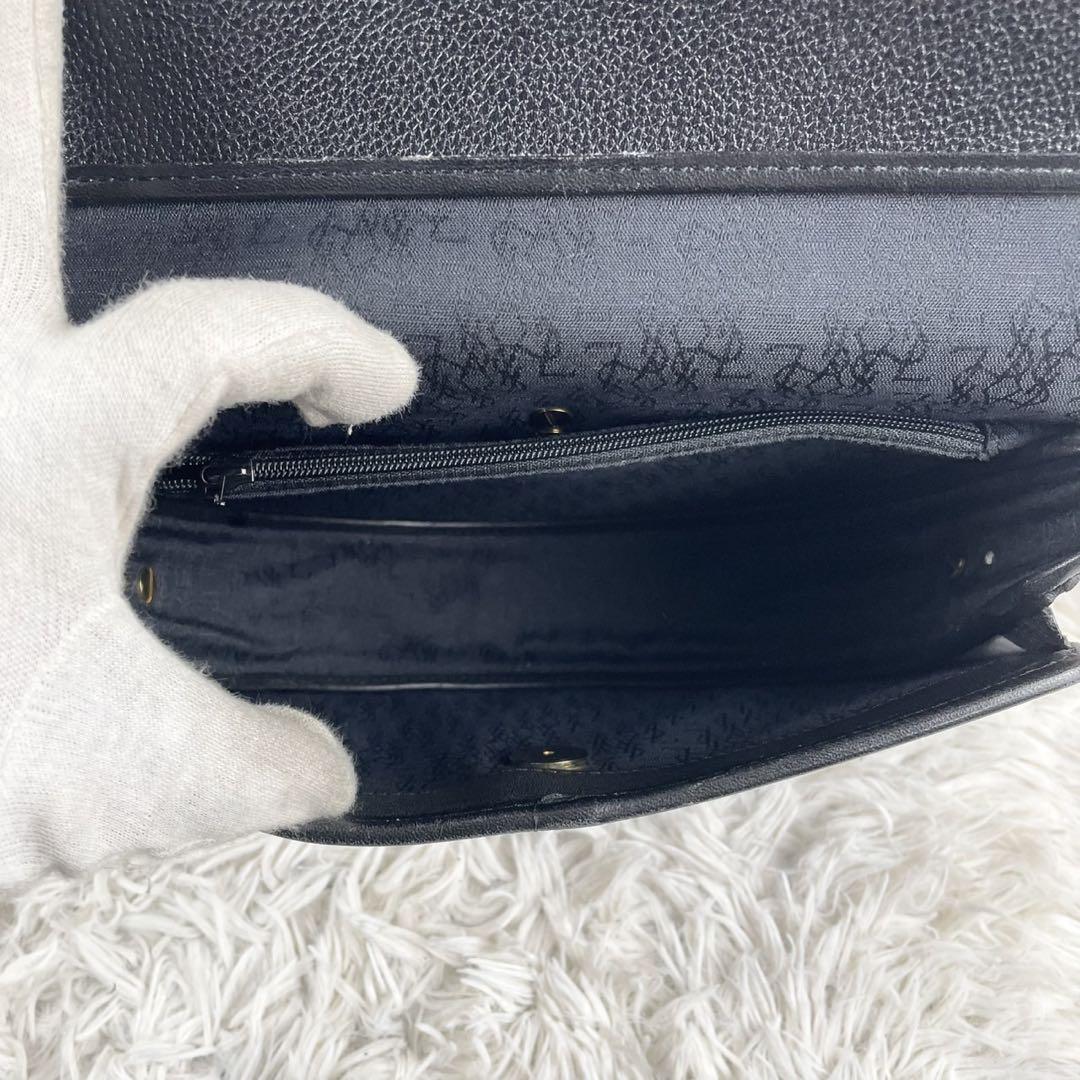 SAINT LAURENT ブラックレザー ハンドバッグ ラフィアとベジタブルタンニンレザー製 カサンドラ ミニトップ