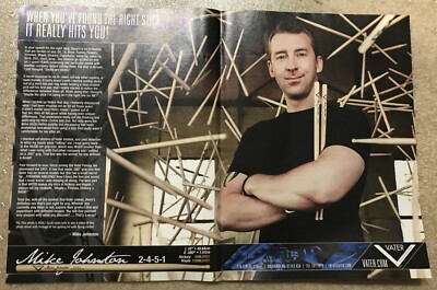 Vater Percussion - Mike Johnston - 2 Page - 2012 Print Advertisement
