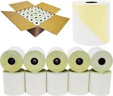 2 Ply  50 Rolls 3 X 90 Feet  Carbonless White/Canary Kitchen Printer Paper