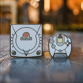 Sega Dreamcast Console & Controller Enamel Pin Set