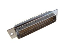 HQ DB50 Male D-Sub Connector Through Hole Board Lock Solder Gold Termination