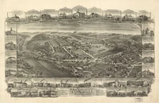 16" x 24" 1898 Map Of Mohnsville Mohnton Pennsylvania