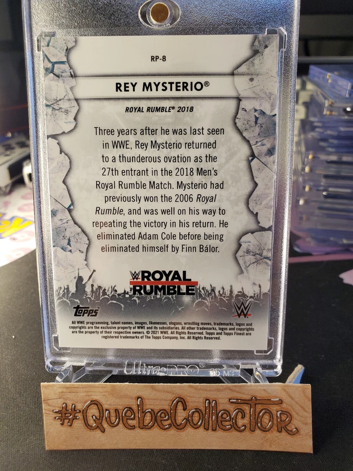 2021 Topps Finest WWE Rey Mysterio Rumble Pops #RP-8 Orange Refractor /25 - Image 2 of 2