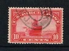 Q6   Steanship and Mail Tender  10c   Parcel Post                             2
