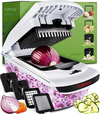 Fullstar All-in-1 Vegetable Chopper, Mandoline Slicer & Cheese Grater | Multi...