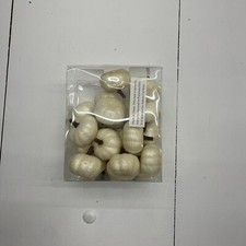 20 Small White Sparkly Decorative Pumpkins