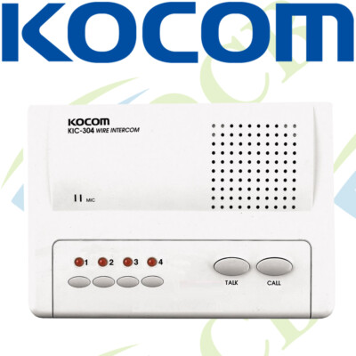 Kocom Wired Intercom Master Unit / Station KIC-304 4CH LED Control Station DC6V