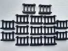 LEGO 15 SPINDLED FENCES  1X4x2 BLACK 30055