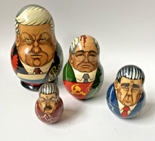 RUSSIAN DOLL STACKING SET POLITICAL LEADERS