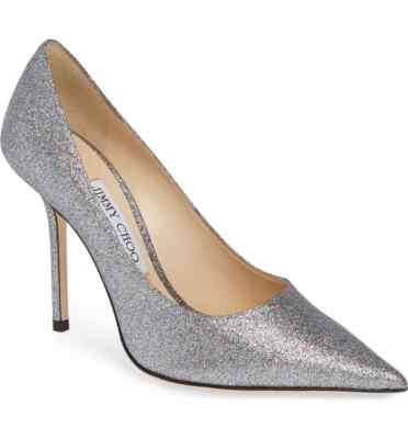 JIMMY CHOO Love 100 Glitter グリッターパンプス 関税送料込 Jimmy Choo Love 100MM Shaded Fine Silver Glitter Fabric