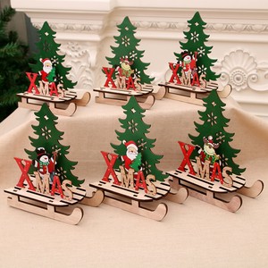 Christmas Hanging Ornaments Diy Xmas Tree Wooden Pendants Home Party Decor Gift Ebay