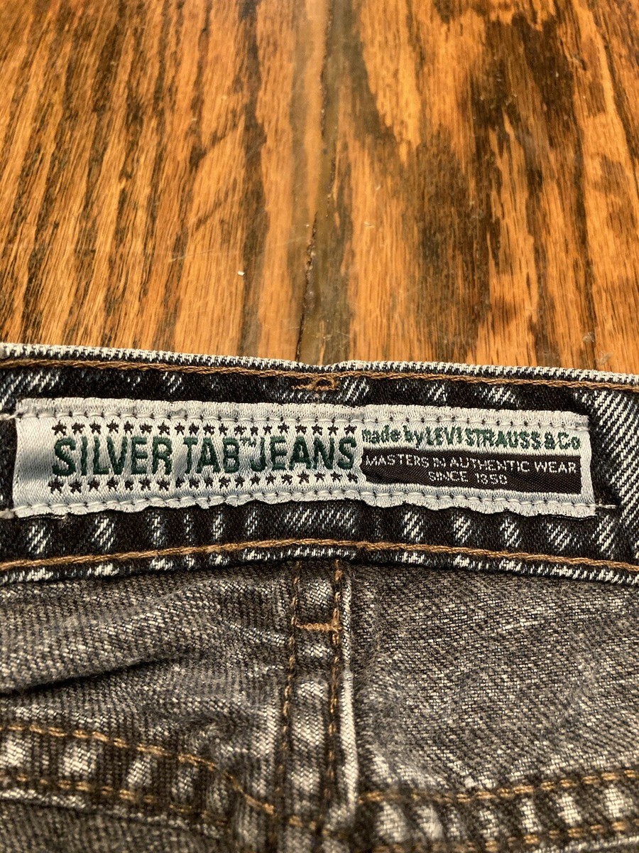 90s LEVI’S SILVER TAB 512 MADE IN USA Vintage LEVIS 512 Silvertab Jeans Men 30x30 Slim Taper Acid