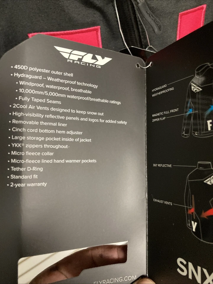 Chaqueta Fly Racing Snx Pro rosa para mujer XL 470-4512X Foto 3 de 4