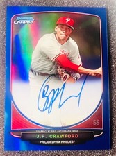 2013 Bowman Chrome BCA-JC JP Crawford Blue Refractor Auto /99
