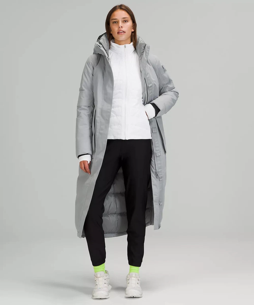 NWT Lululemon Winter Warrior Long Parka Gray Size 4 | eBay