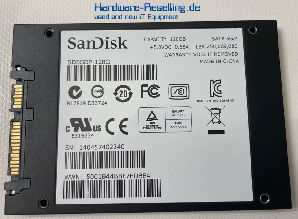 SanDisk 128GB SATA III 6G 2,5" SDSSDP-128G SSD - Bild 1 von 1