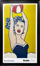 Roy Lichtenstein "Girl With Ball" NEWLY CUSTOM FRAMED Pop Art Lithograph Comic 