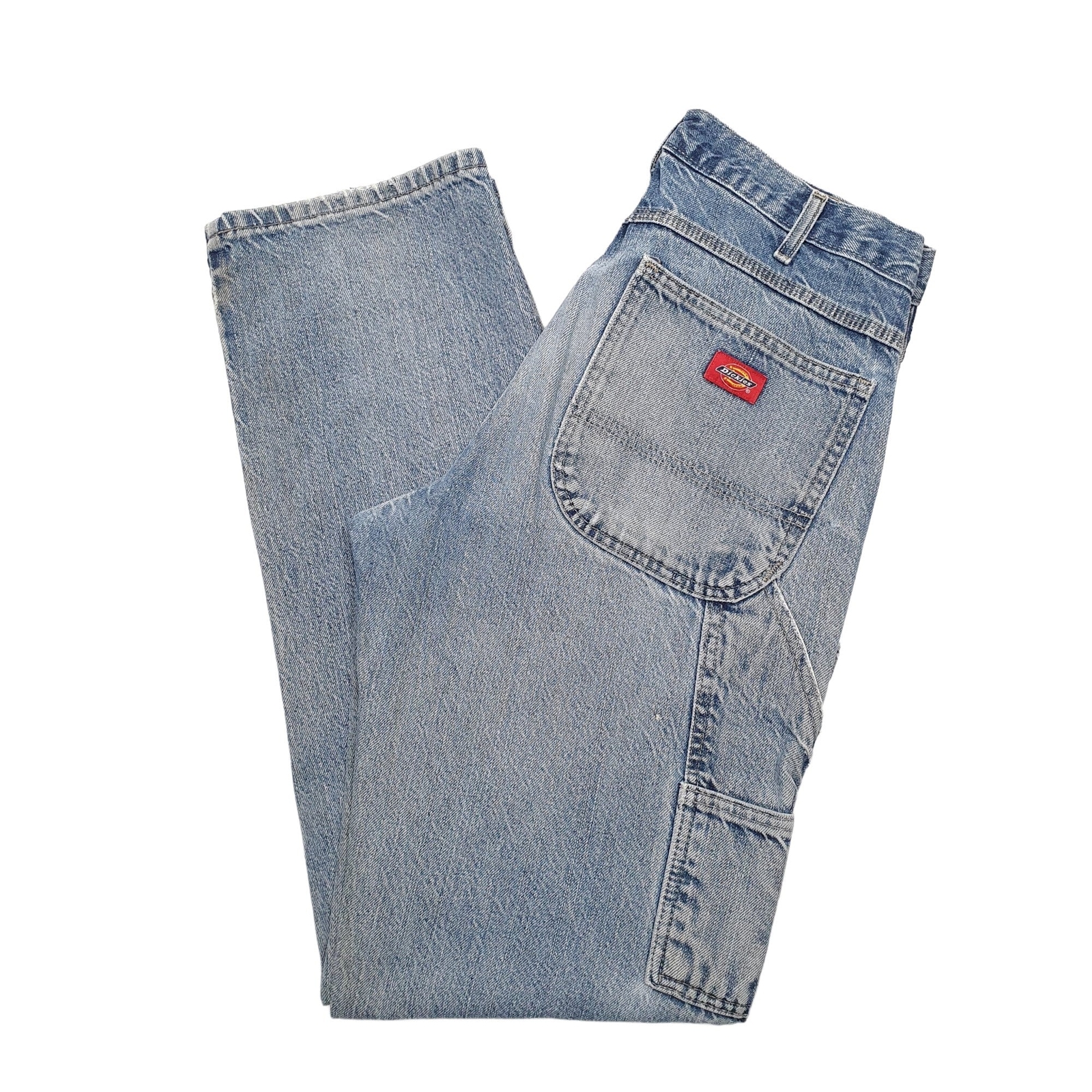 DICKIES Carpenter Workwear Trousers Cotton Blue Mens W32 L34