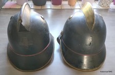 2 x Antike Feuerwehrhelm Messinghelm Schweiz um 1900