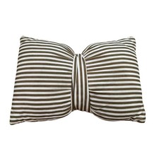 Gold stripe Bow Accent Pillow Coquette Girly boho nursery accent designer inspo