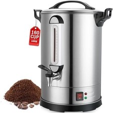 Commercial Coffee Urn 160-Cup Stainless Steel Hot Beverage Dispenser