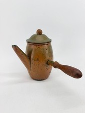 Vintage GAWA Denmark Copper Coffee Pot Teapot Wood Side Handle Lid #34