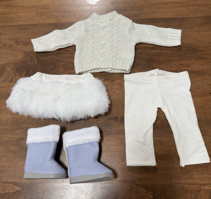 American Girl Doll Enchanted Winter Outfit and Boots Retired 2014