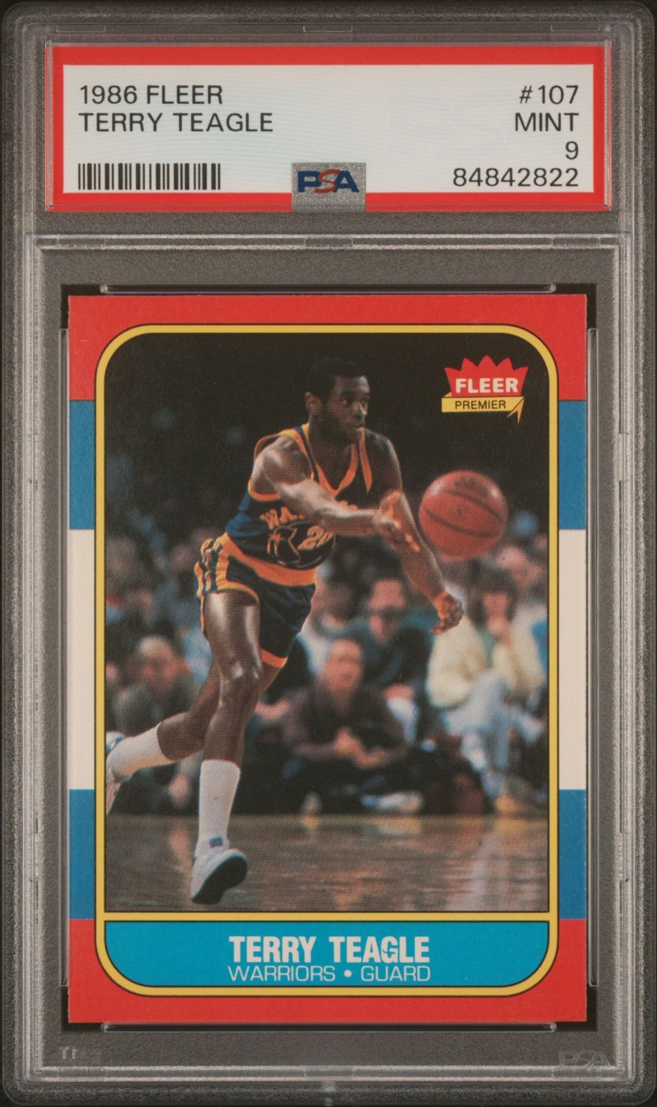 1986 FLEER #107 TERRY TEAGLE PSA 9