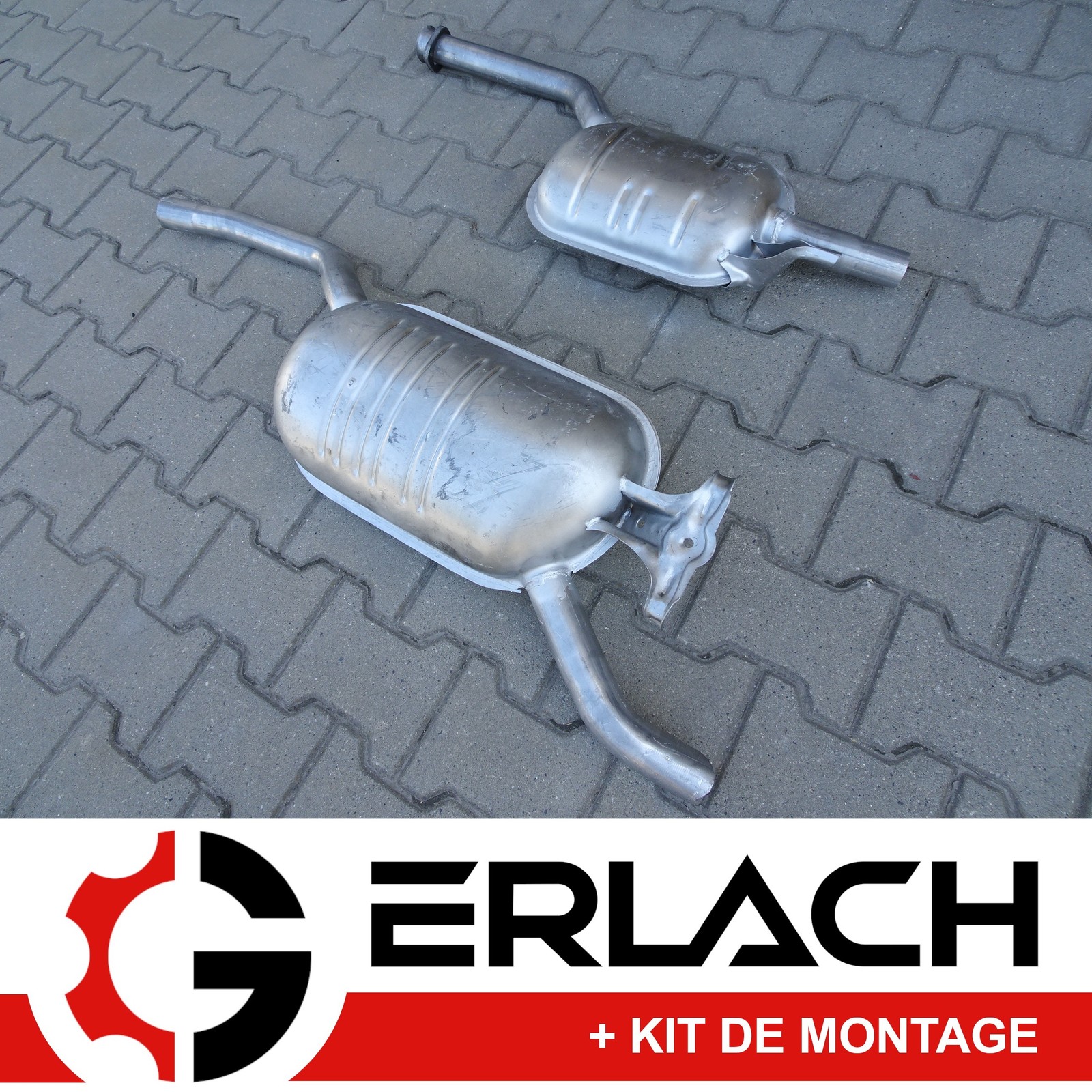 Silencieux d'échappement C124 Mercedes 230 CE - Acier aluminisé haute durabilité