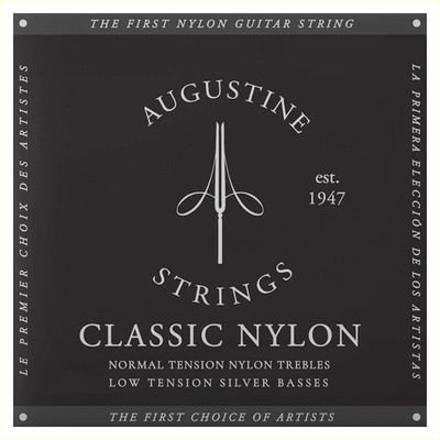 Augustine Regular Black | Medium Tension | Konzert-Gitarren-Saiten | schwarz