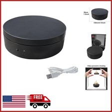 Quiet Electric Turntable Rotating Display Stand for Shops and Exhibitions Black