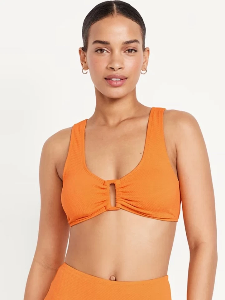 Top de baño Old Navy para mujer con textura naranja mandarina talla XXL o 3X (Plus) $25 Foto 2 de 4