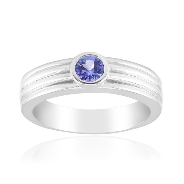 Cavill Tansanit Ring Damen Silber 925 Sterlingsilber 0,20Ct Lila Rund--image