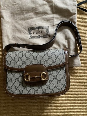 Gucci Shoulder Bag mittelgroß GG Supreme Brown