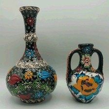 Vintage Handmade Turkish Style Folk Art Ceram...