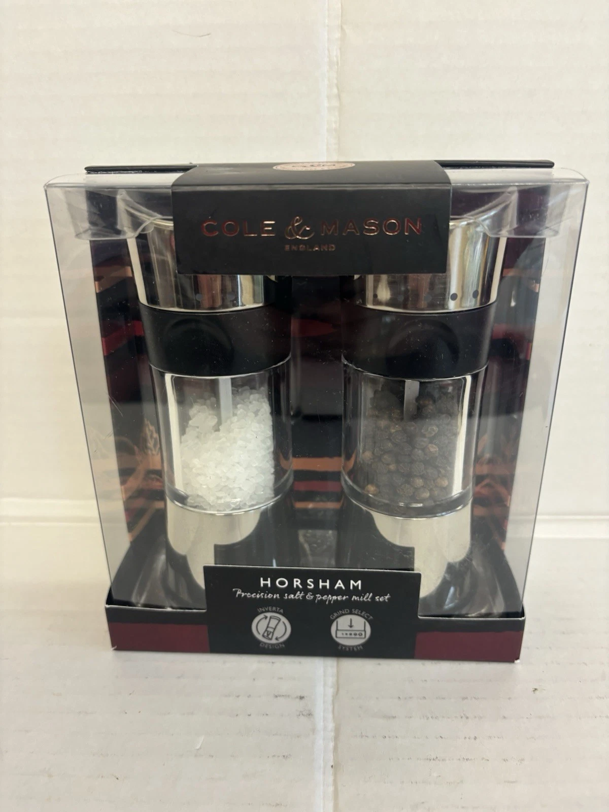 Cole & Mason Precision Horsham Inverta 15cm Salt and Pepper Mill Gift Set Chrome