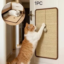 Standing Sisal Cat Scratcher with Hanging Ball, Space Saving Cat Furniture.