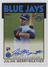 2021 Update 1986 Topps Baseball Julian Merryweather #86B-JME Auto 1k0w