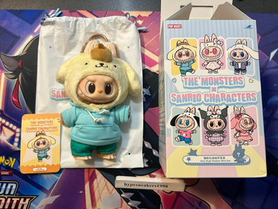The Monsters x Sanrio Characters Plush Pendant Labubu Pompompurin