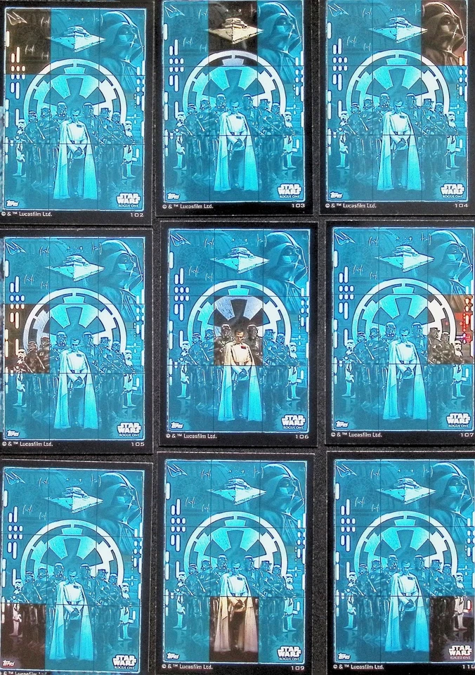 2016 Topps Star Wars: Rogue One UK Complete Puzzle 9x Cards (2) - Image 2 of 3