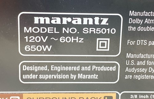 Marantz Black Dts Dolby Spotify Hdmi Bluetooth 7Ch Av Rcvr Sr5010 650W - Picture 4 of 6