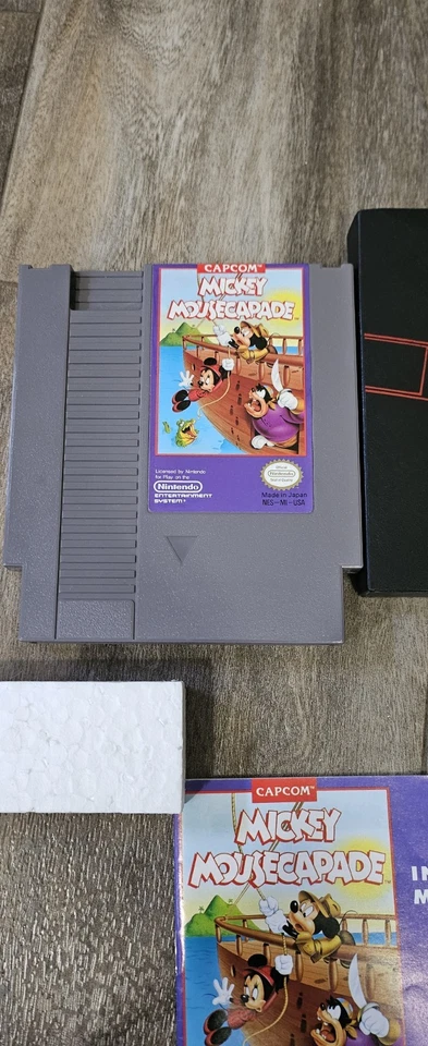 B-405 VINTAGE ORIGINAL NINTENDO NES MICKEY MOUSECAPADE GAME W/ BOX - Image 4 of 4