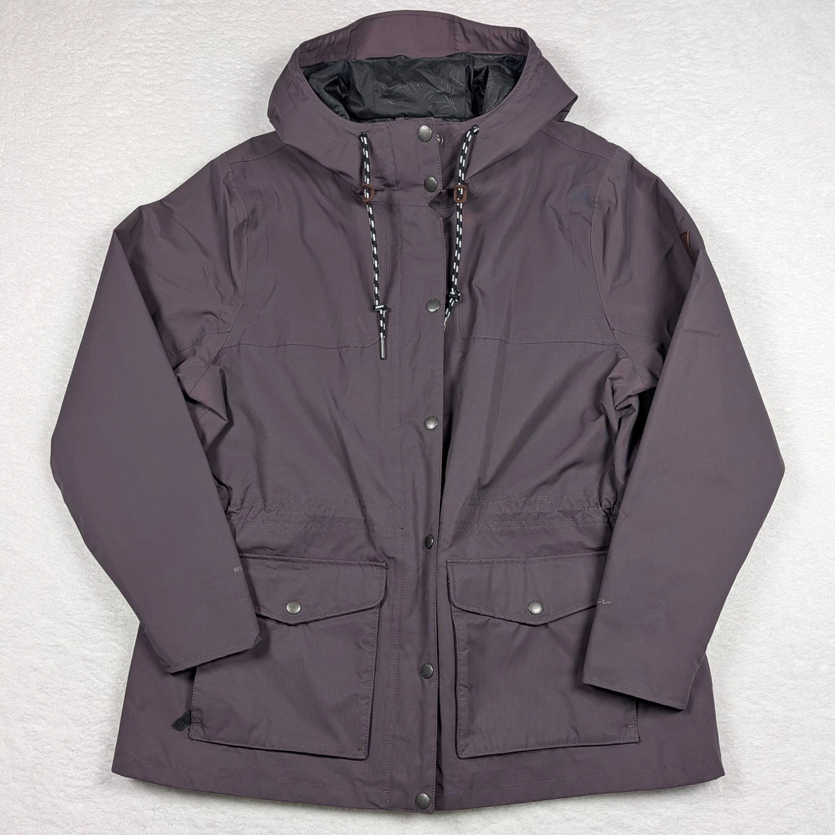 Veste Eddie Bauer WeatherEdge – Femme – Gris, Capuche, Nylon – Taille S (occasion)