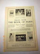 Advertisement for "THE BOOK of PARIS" BY Claude C. Washburn; Illustrated by