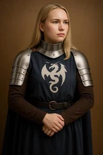 Medieval Gorget Set Pouldron Armor Shoulder Knight LARP Reenactment Cosplay