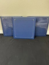 Lot Of 3 Creative Memories Scrapbook Album 12x12 Navy Blue 15 White Pages Gold