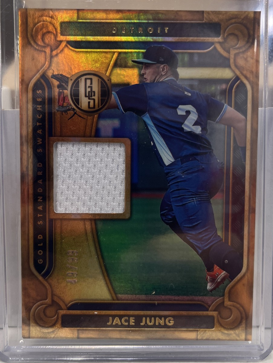 Jace Jung /99 2023 Panini Chronicles Gold Standard Baseball Jersey