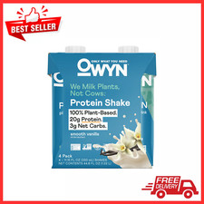 4 Pack, OWYN Plant Based Protein Shake, Smooth Vanilla, 20g Protein, 11.15 fl oz
